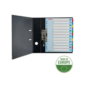 Separador numerico esselte cartulina borra y escribe 1-12 juego de 12 separadores din a4 multitaladro