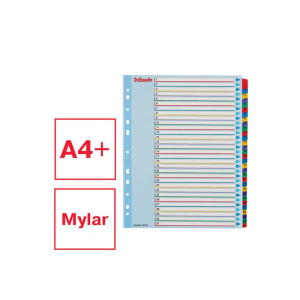 Separador numerico esselte cartulina borra y escribe 1-31 juego de 31 separadores din a4 multitaladro