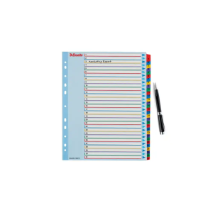 Separador numerico esselte cartulina borra y escribe 1-31 juego de 31 separadores din a4 multitaladro