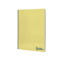 Cuaderno espiral liderpapel a4 wonder tapa plastico 80h 90gr pauta estrecha 2,5mm con margen color amarillo