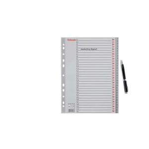 Separador numerico esselte plastico 1-31 juego de 31 separadores din a4 multitaladro color gris