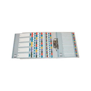 Separador numerico esselte cartulina mylar borra 1-12 juego de 12 separadores din a4 multitaladro multicolor