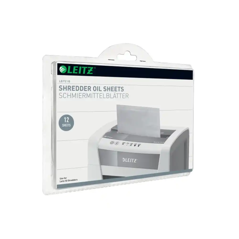 Hojas lubricantes leitz para destructoras pack de 12 unidades