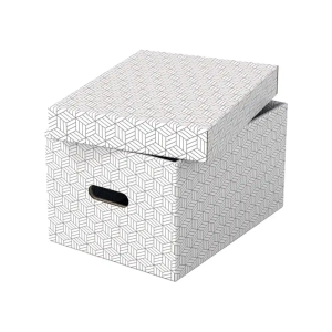 Caja de almacenaje esselte mediana color blanco 365x265x205 mm) pack de 3 unidades