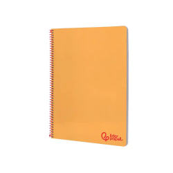 Cuaderno espiral liderpapel a4 wonder tapa plastico 80h 90gr pauta estrecha 2,5mm con margen color naranja