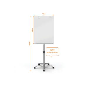 Pizarra de conferencia nobo cristal movil magnetica blanco brillante 700x1850x745 mm