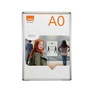 Vitrina de anuncios nobo con marco de aluminio a presion premium plus para exterior din a0 976x40x1390 mm
