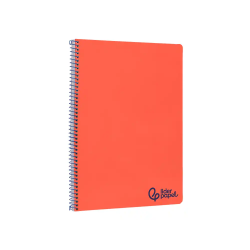 Cuaderno espiral liderpapel a4 wonder tapa plastico 80h 90gr pauta estrecha 2,5mm con margen color rojo