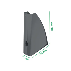 Revistero leitz wow plastico lomo 60 color azul 75x312x258 mm