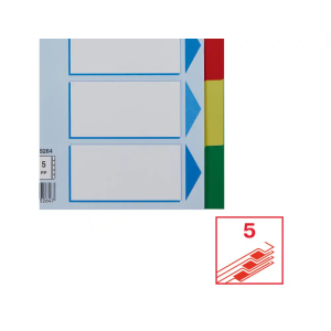 Separador esselte plastico juego de 5 separadores din a5 multitaladro