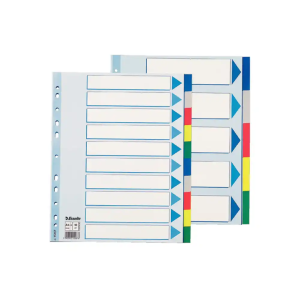 Separador esselte plastico juego de 5 separadores din a5 multitaladro