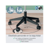 Taburete leitz ergo con asiento triangular 5 ruedas giratorias regulable en altura hasta 59 cm negro