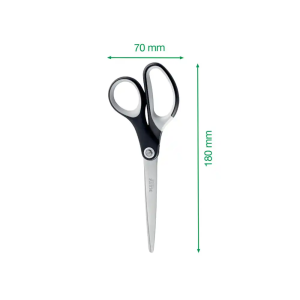 Tijera leitz premium titanium 180 mm color negro
