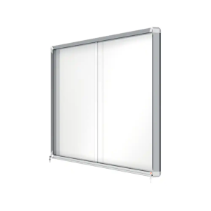 Vitrina de anuncios nobo premium plus magnetica con puerta corredera 27 x din a4 997x2072x54 mm
