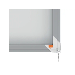 Vitrina de anuncios nobo premium plus magnetica con puerta corredera 27 x din a4 997x2072x54 mm