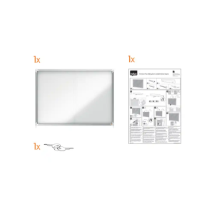 Vitrina de anuncios nobo premium plus magnetica con puerta corredera 27 x din a4 997x2072x54 mm