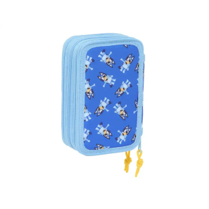 Plumier escolar safta triple 37 piezas bluey let s play 195x125x55 mm