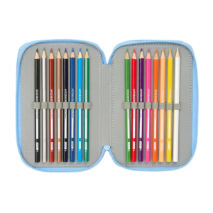 Plumier escolar safta triple 37 piezas bluey let s play 195x125x55 mm