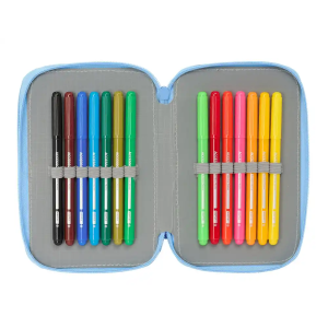 Plumier escolar safta triple 37 piezas bluey let s play 195x125x55 mm