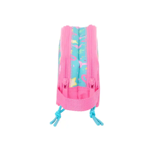 Bolso escolar portatodo safta doble gabby s dollhouse confetti 80x210x60 mm