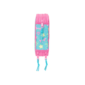 Plumier escolar safta triple 37 piezas gabby s dollhouse confetti 195x125x55 mm