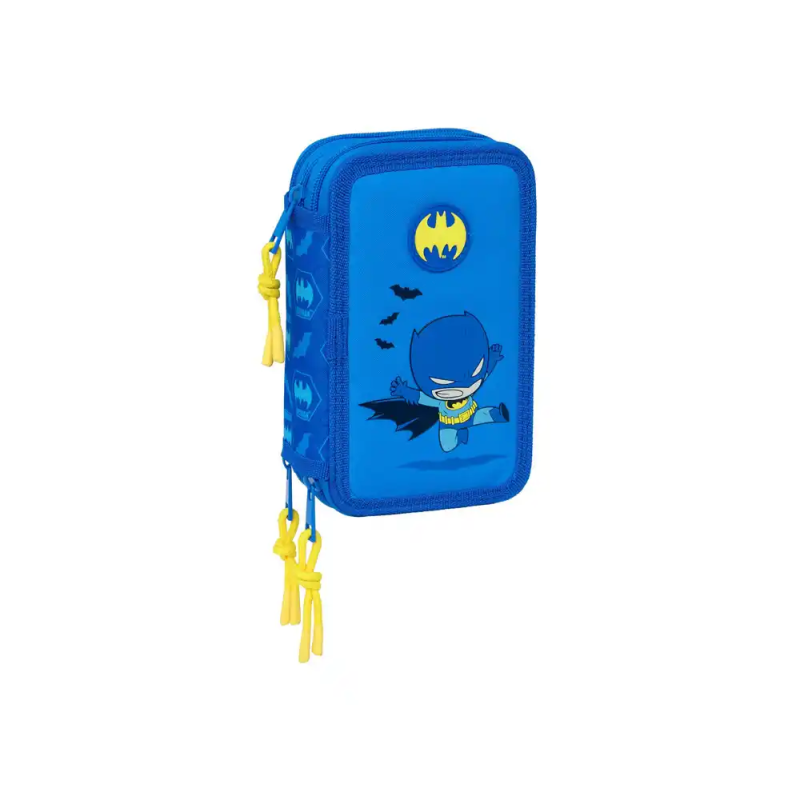 Plumier escolar safta triple 37 piezas batman preescolar 195x125x55 mm
