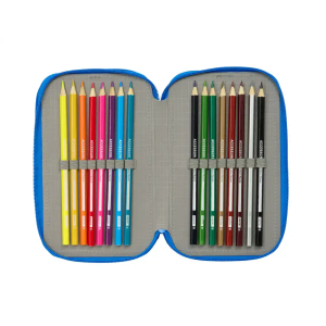 Plumier escolar safta triple 37 piezas batman preescolar 195x125x55 mm