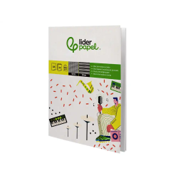 Bloc musica y canto liderpapel pentagrama interlineado 2 mm cuadricula 5mm din a4 24 hojas 100g/m2