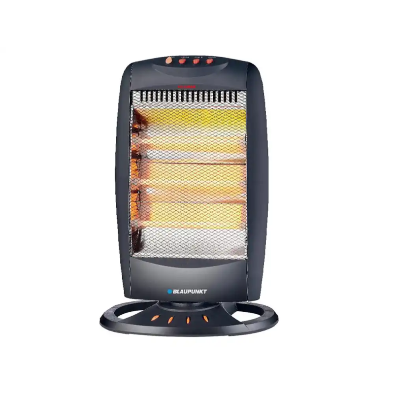 Estufa de cuarzo blaupunkt 1200w tres niveles potencia funcion oscilante color negro