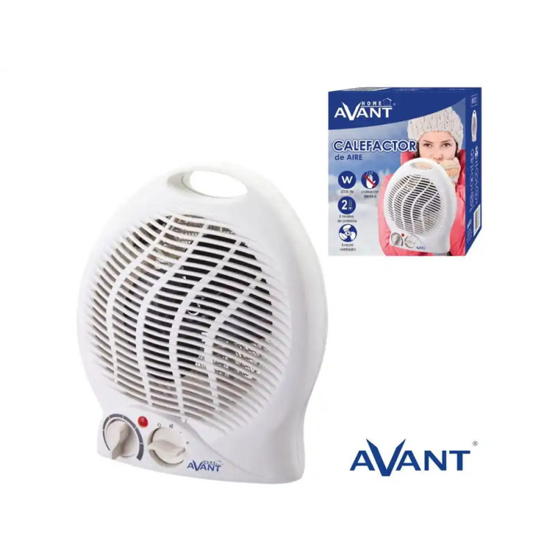 Calefactor de aire avant vertical 2000w dos niveles potencia proteccion termica funcion ventilador color