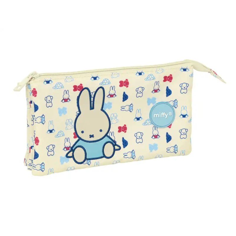 Bolso escolar portatodo safta triple reciclado y repelente al agua miffy buddy 120x220x30 mm