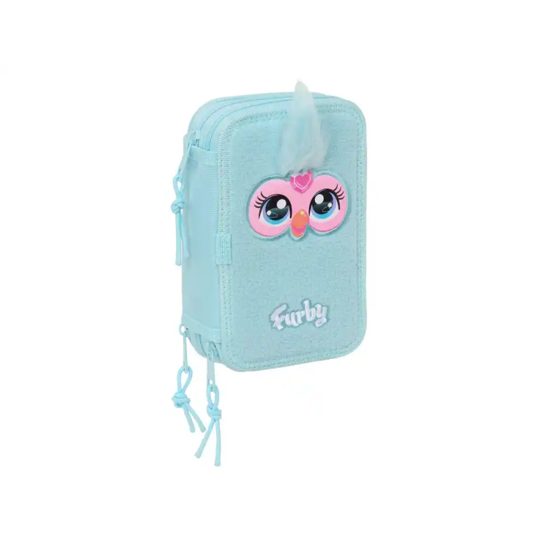 Plumier escolar safta triple 37 piezas furby 195x125x55 mm