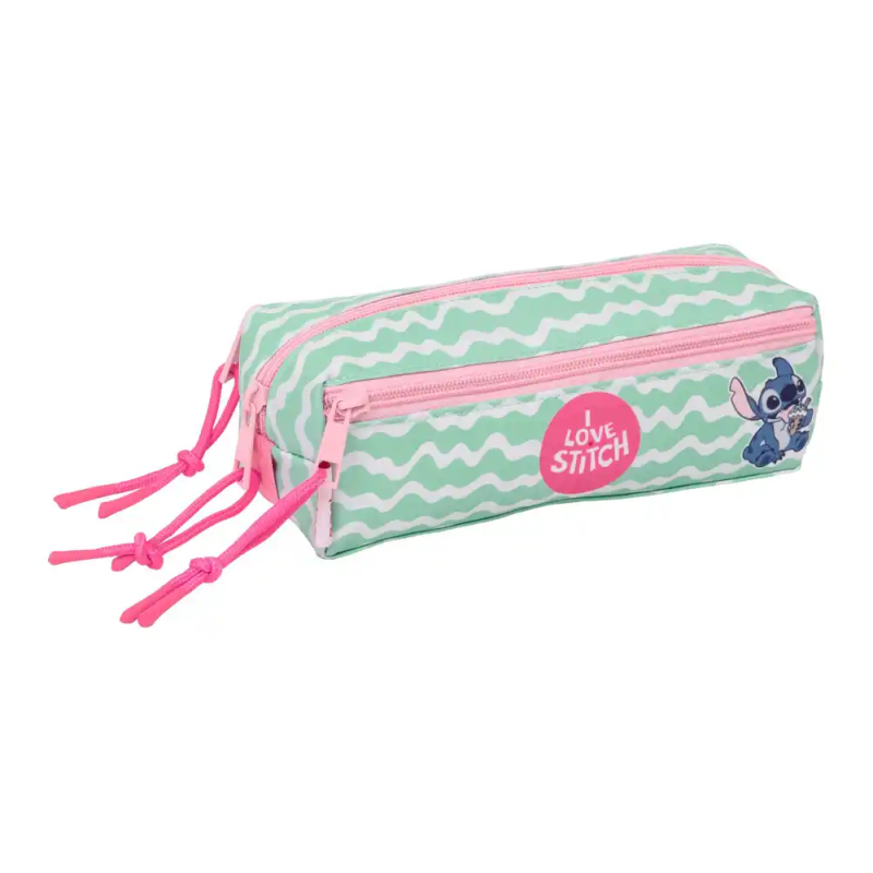 Bolso escolar portatodo safta triple pequeño con goma elastica 22cm stitch ice cream 85x220x60 mm