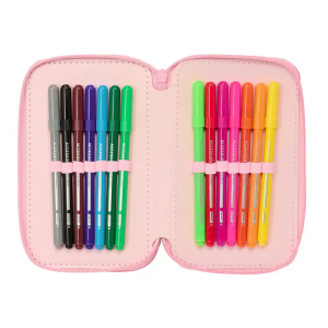 Plumier escolar safta triple 37 piezas stitch ice cream 195x125x55 mm