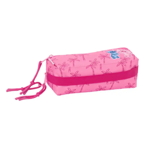 Bolso escolar portatodo safta triple pequeño con goma elastica 22cm stitch chill 85x220x60 mm
