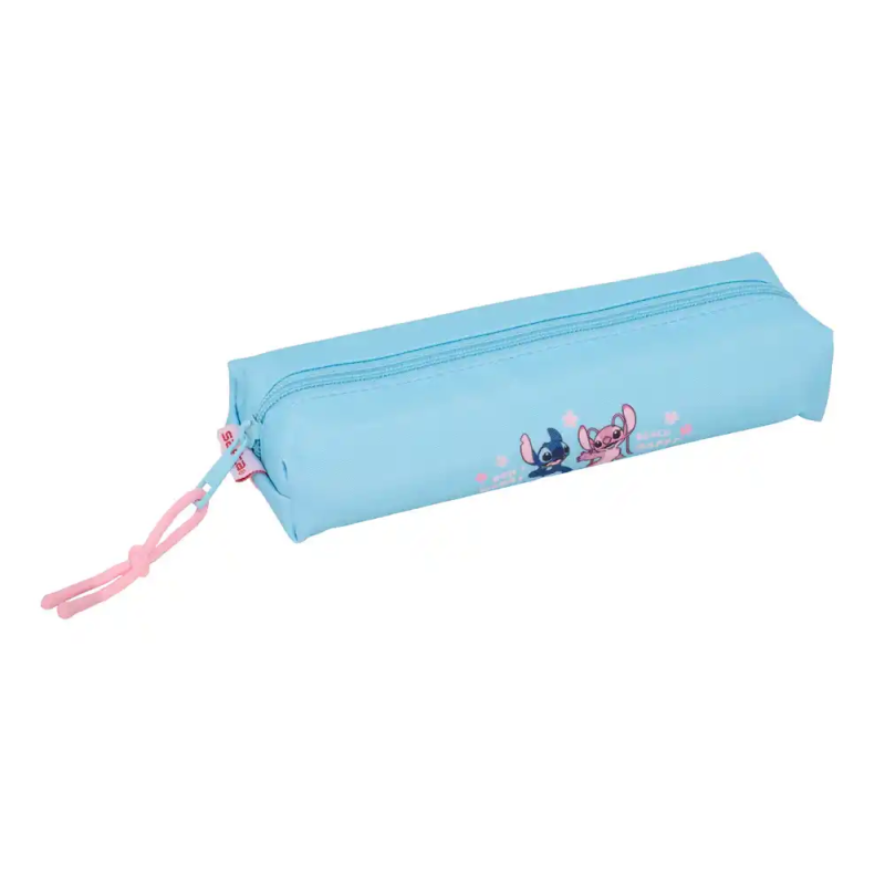 Bolso escolar portatodo safta rectangular con goma elastica 22cm stitch happy 40x220x70 mm