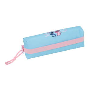Bolso escolar portatodo safta rectangular con goma elastica 22cm stitch happy 40x220x70 mm