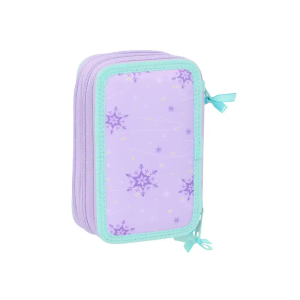Plumier escolar safta triple 37 piezas frozen spirit 195x125x55 mm