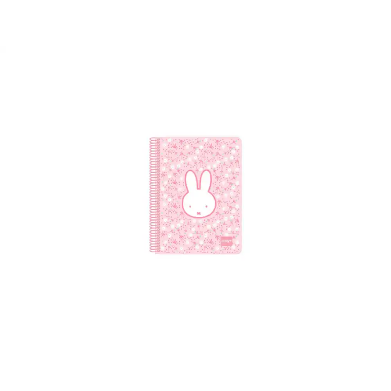 Cuaderno espiral safta cuarto 80h 60gr cuadro 4mm tapa extradura miffy flores