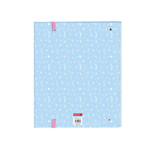 Carpeta safta 4 anillas de 35mm a4 con recambio 100h con goma y 5 separadores blackfit8 smile