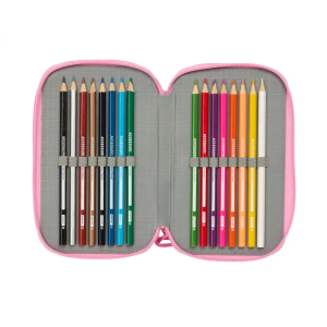 Plumier escolar safta triple 37 piezas blackfit8 smile 195x125x55 mm
