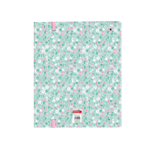 Carpeta safta 4 anillas de 35mm a4 con recambio 100h con goma y 5 separadores cuore