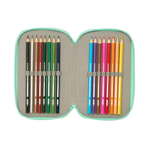 Plumier escolar safta triple 37 piezas safta cuore 195x125x55 mm