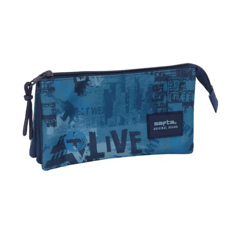 Bolso escolar portatodo safta triple safta new edition 120x220x30 mm