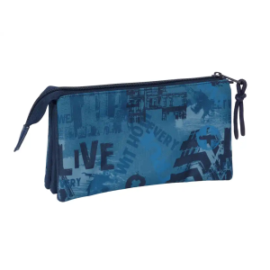 Bolso escolar portatodo safta triple safta new edition 120x220x30 mm