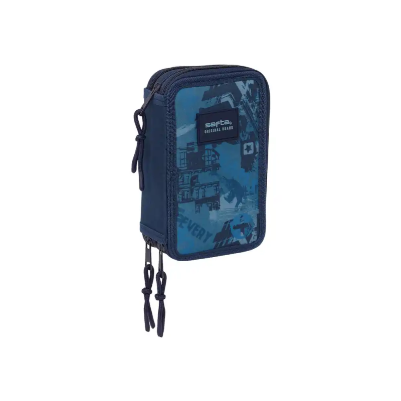 Plumier escolar safta triple 37 piezas new edition 195x125x55 mm