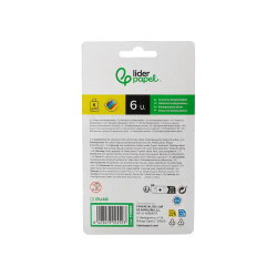 Purpurina liderpapel biodegradable fantasia bote 6 gr colores metalicos surtidos blister de 6 unidades