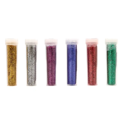Purpurina liderpapel biodegradable fantasia bote 6 gr colores metalicos surtidos blister de 6 unidades