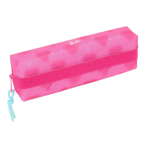 Bolso escolar portatodo safta rectangular con goma elastica 22cm barbie corazones 40x220x70 mm