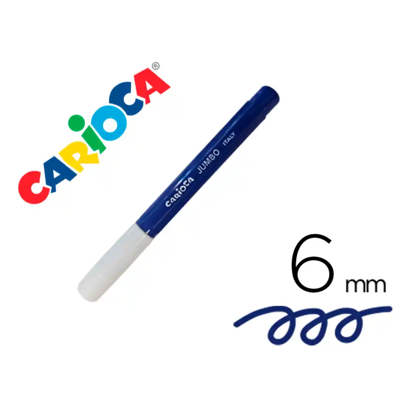 Rotulador carioca jumbo lavable azul punta gruesa 6 mm